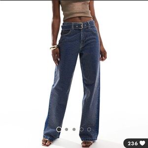 NWT ASOS rhinestone studded baggy jeans